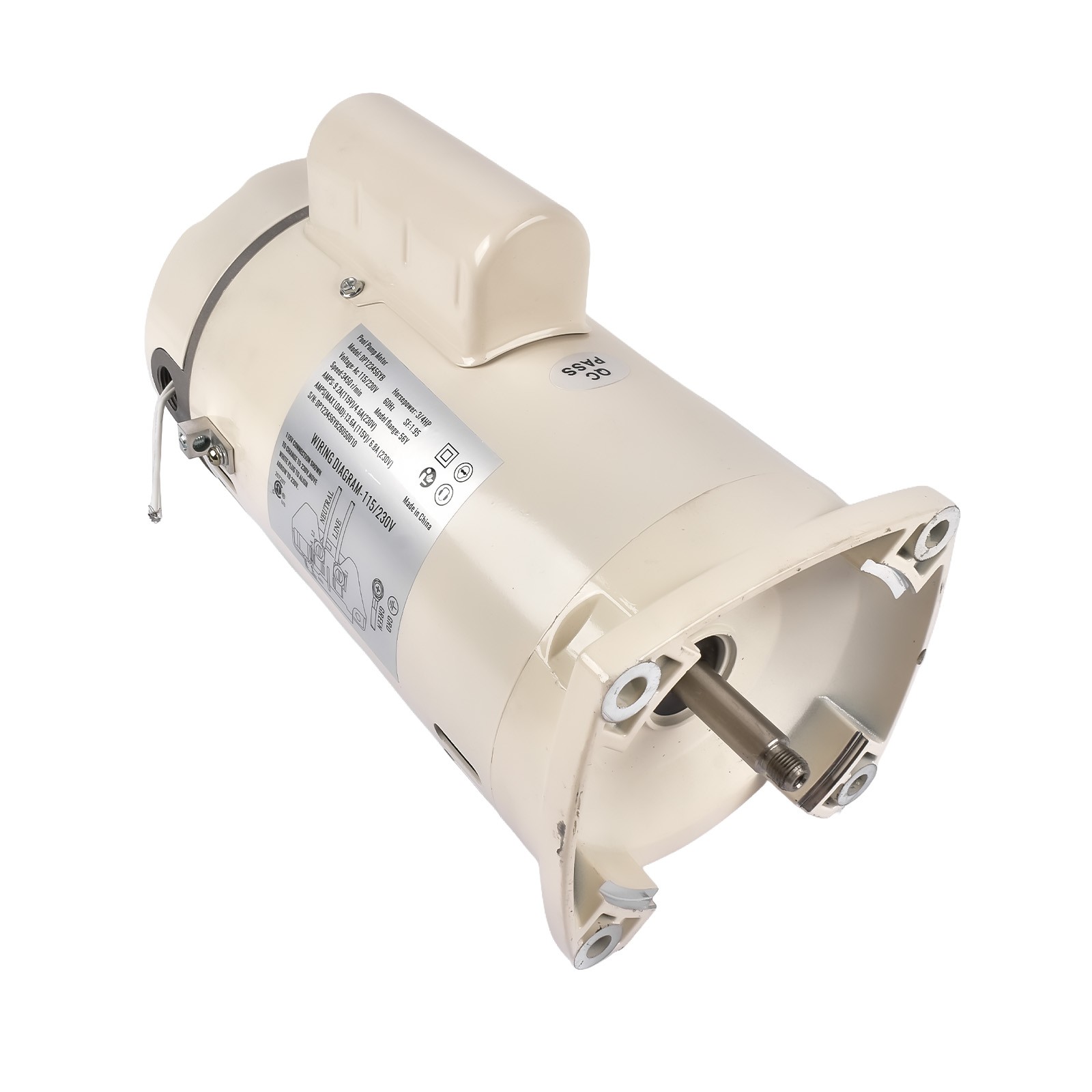 For Pentair Whispeflo 115/230V 3450RPM 60Hz 355008S Single Speed Pool Pump Motor
