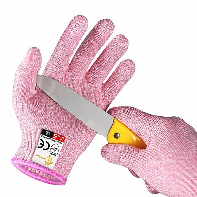 EvridWear Kids Cut Resistant Gloves Food Grade Kitchen/Garden Hand Protection
