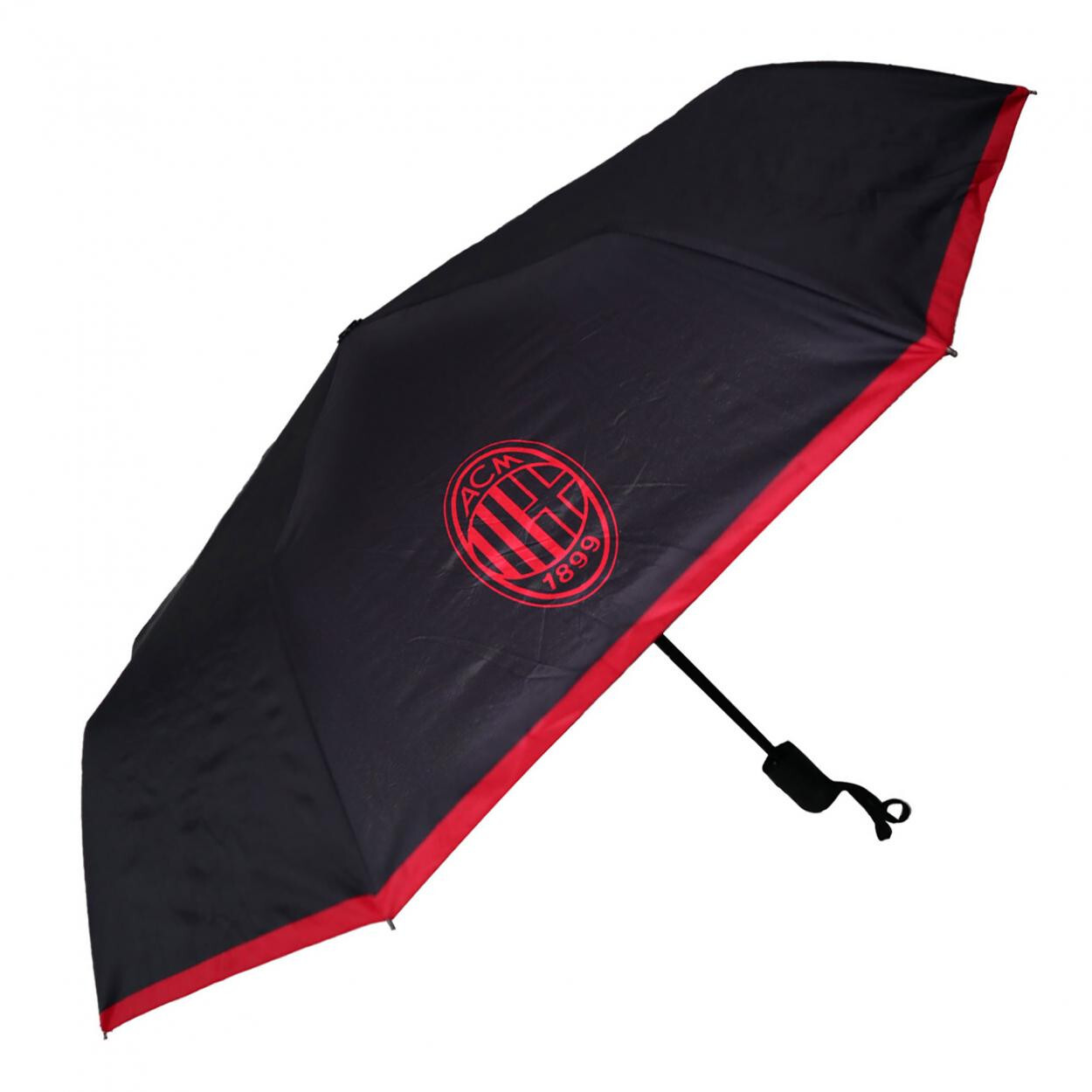 AC Milan Automatic Folding Umbrella Pocket Black Red Edges