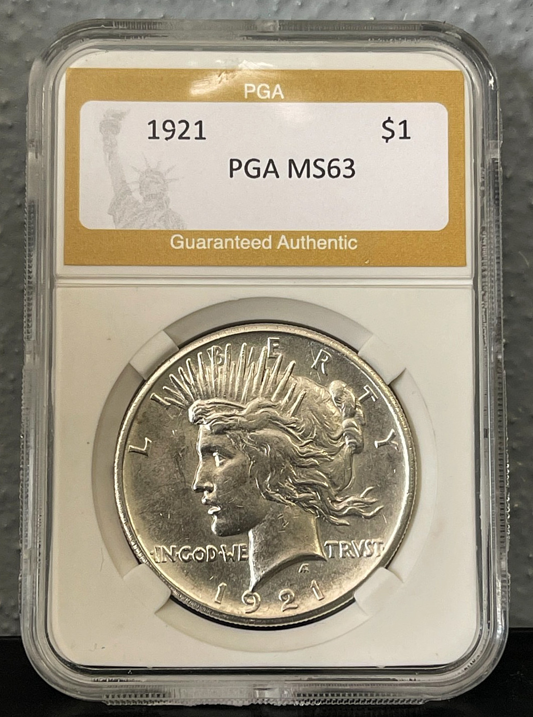 1921 High Relief Peace Dollar Uncirculated High Grade Mint State