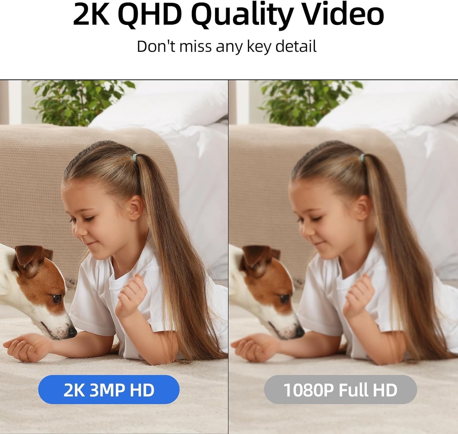 Hawkray 2K Indoor Security Camera - Motion Tracking, Two-Way Talk & Night Vision