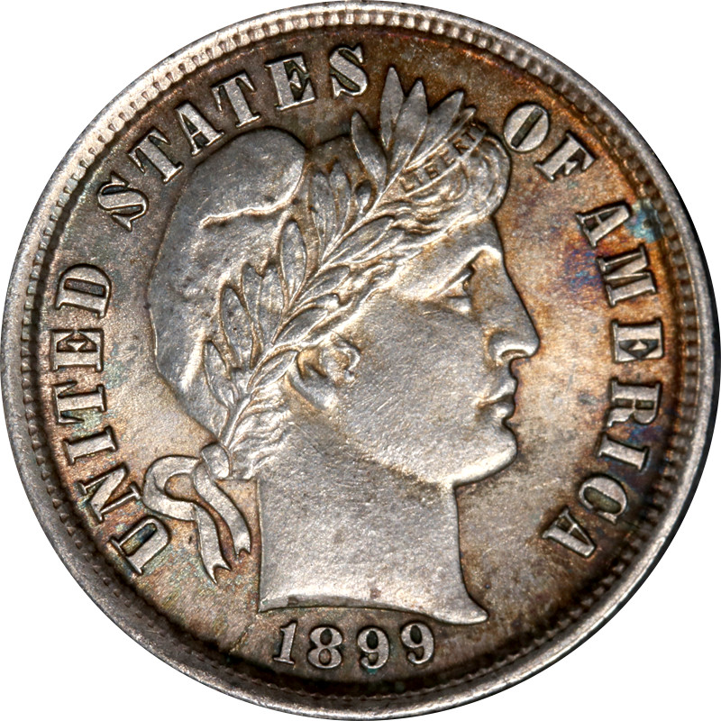 1899-P Barber Dime - Reverse Cleaned