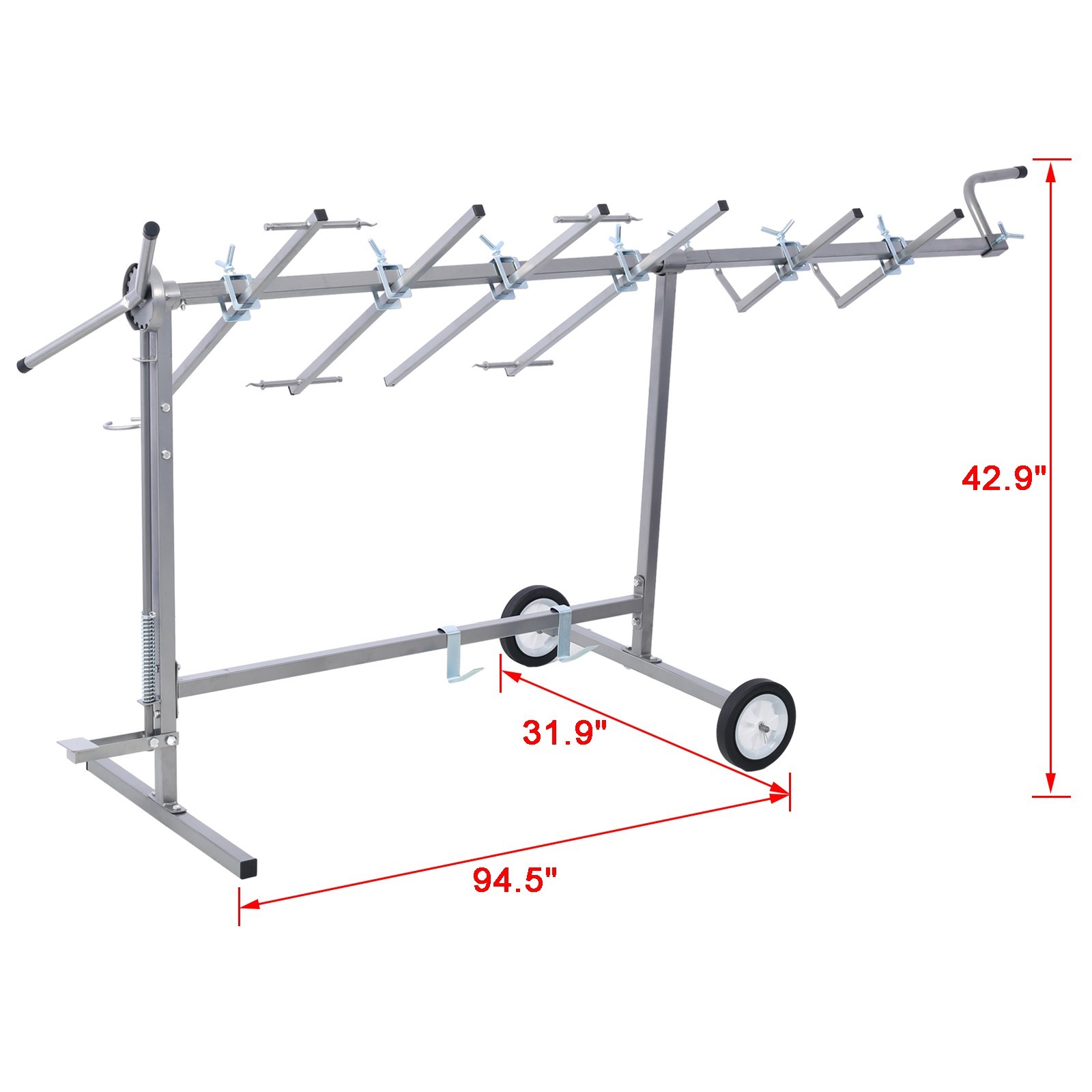 Auto Paint Stand Panel Hood Hanger Spray Rack, Adjustable Car Body Part