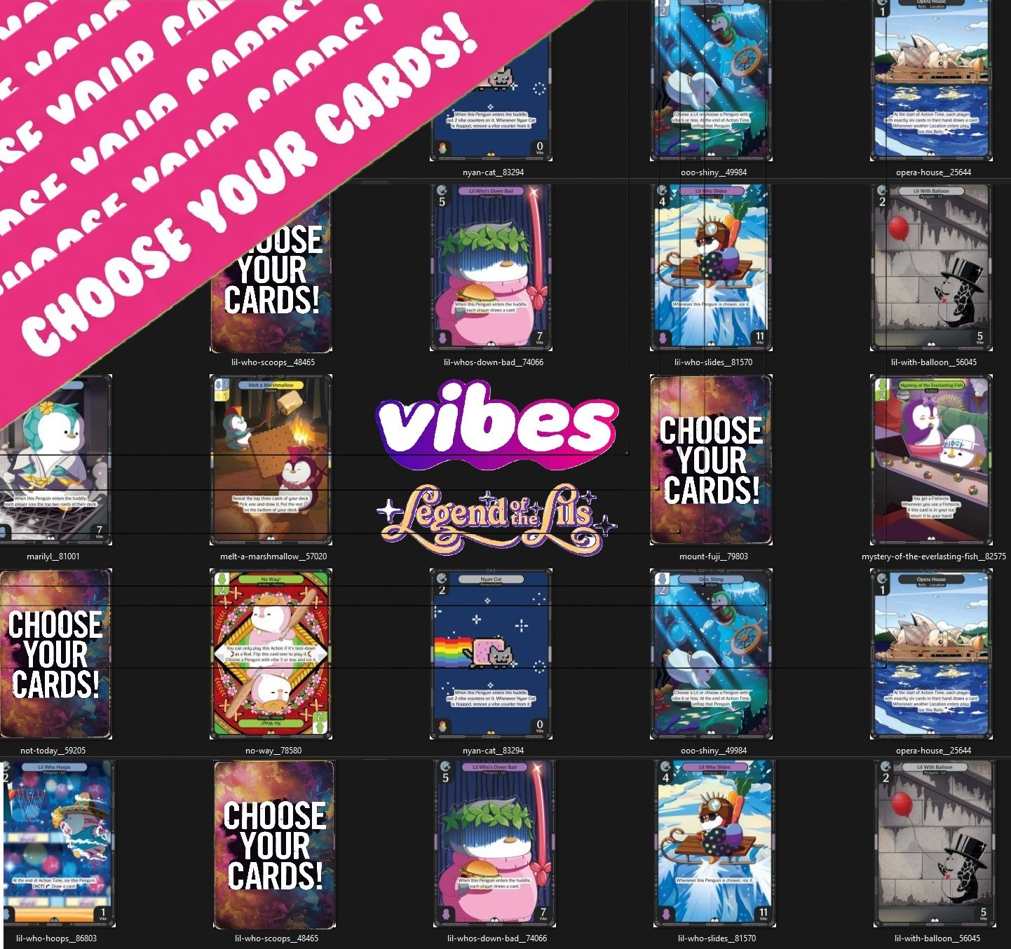 Pudgy Penguins LEGEND OF THE LILS TCG - Pick you set - collect all 151 cards