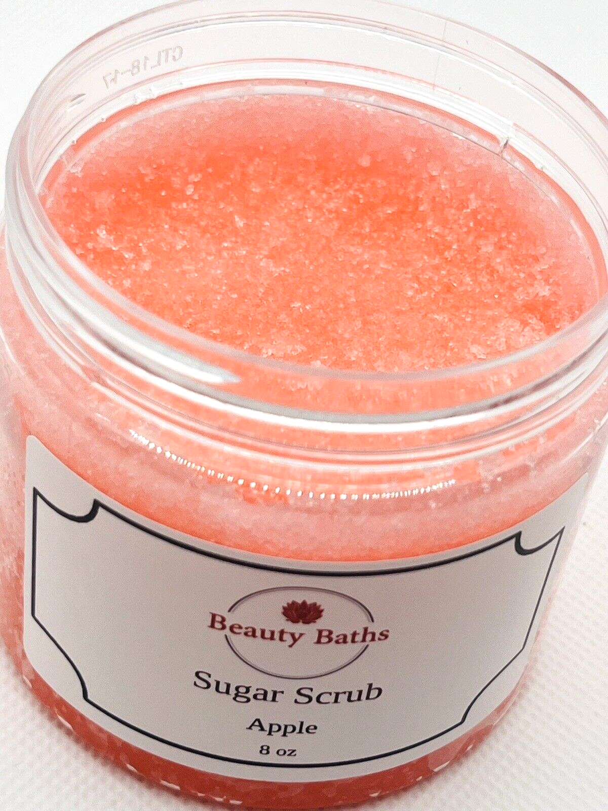 Apple Sugar Scrub Exfoliating Body Scrub gift for her handmade bath scrub