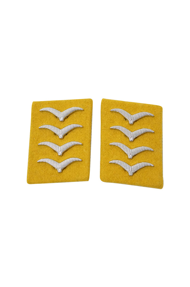 WWII German Luftwaffe Flight Fallschirmjäger Hauptgefreiter Collar Tabs