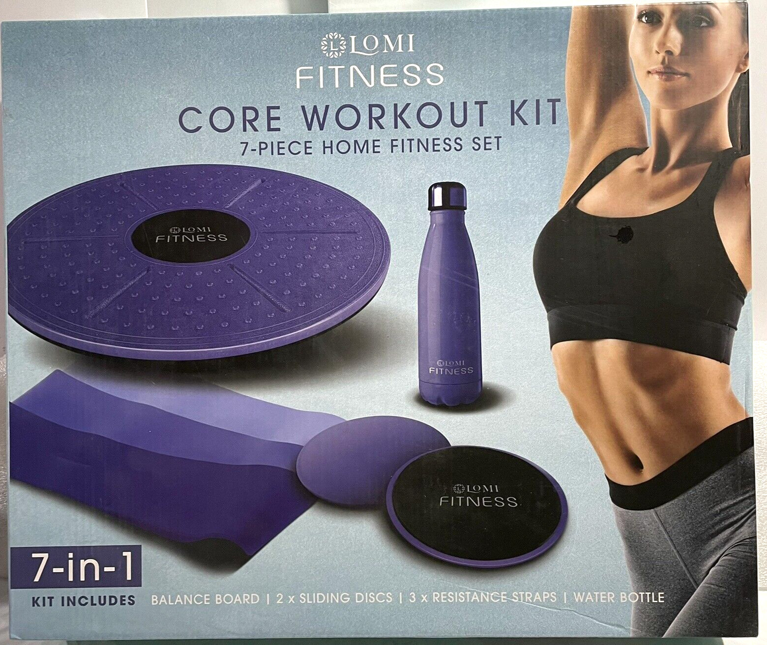 Lomi Fitness Recovery Kit Yoga Roller Yoga Strap Massage Roller Cooling Towel