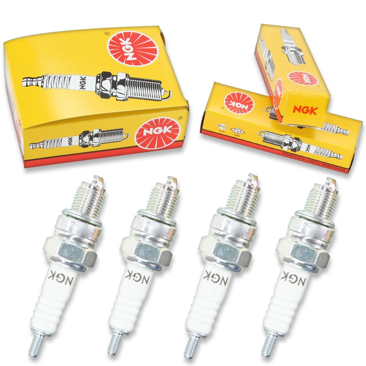 4pcs TGB DEL RAY 125 NGK Standard Spark Plugs 125 Kit Set Engine ov