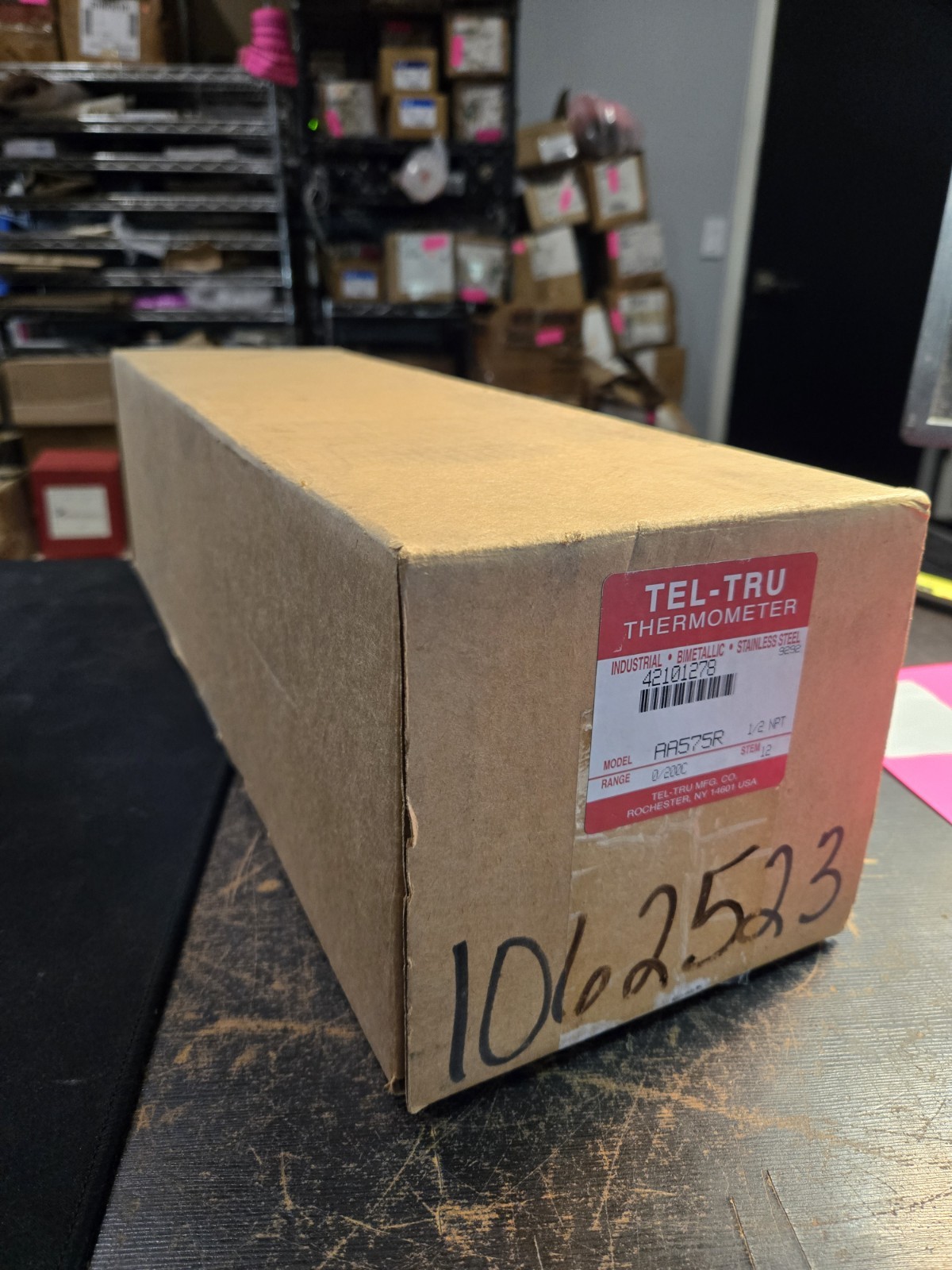 Tel-Tru AA575R S.S  ADJUSTABLE THERMONETER 5"D 12"S 0/200°C 1/2" NEW STOCK $199