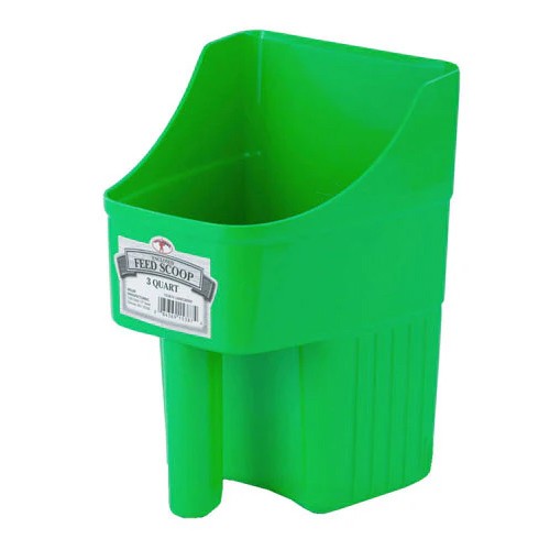 3 Quart Plastic Enclosed Feed Scoop, Lime Green M31CL
