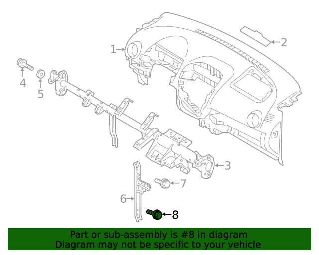 Genuine Mitsubishi High Note Horn Bolt MF915002