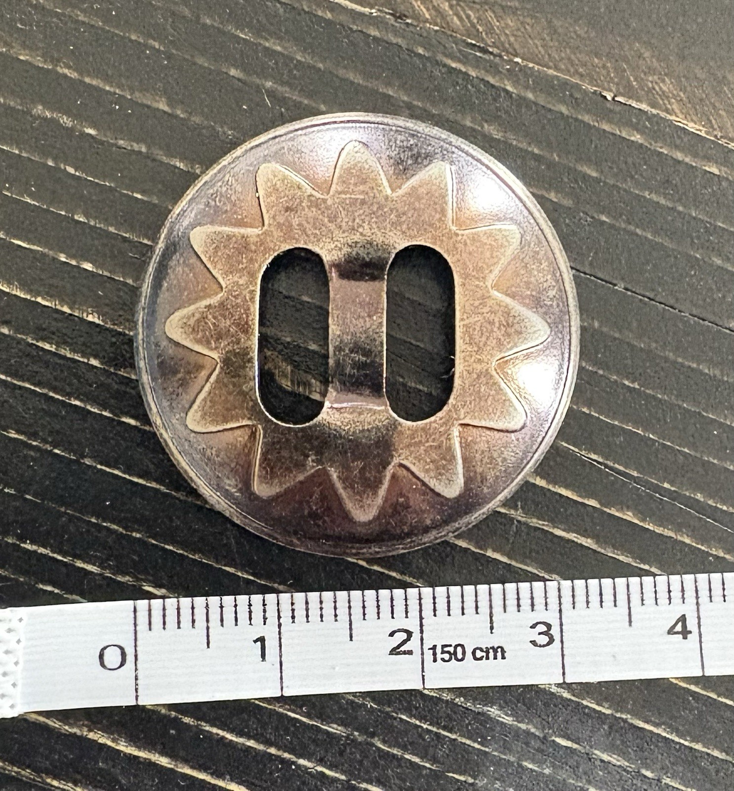 Slotted Concho Vintage 1.5” Round Copper Silver