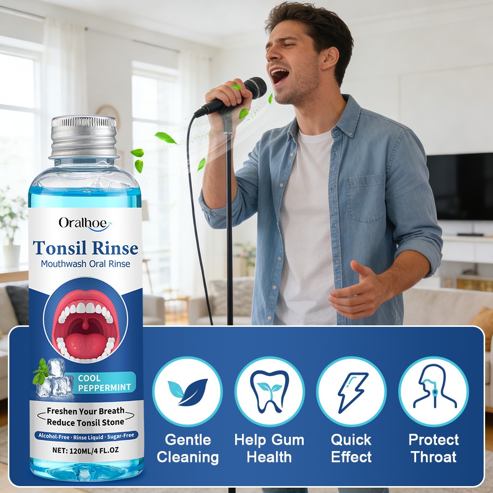 Tonsil Stone Mouthwash Tonsil Stone Remover Oral Rinse For Bad Breath Dry Mouth