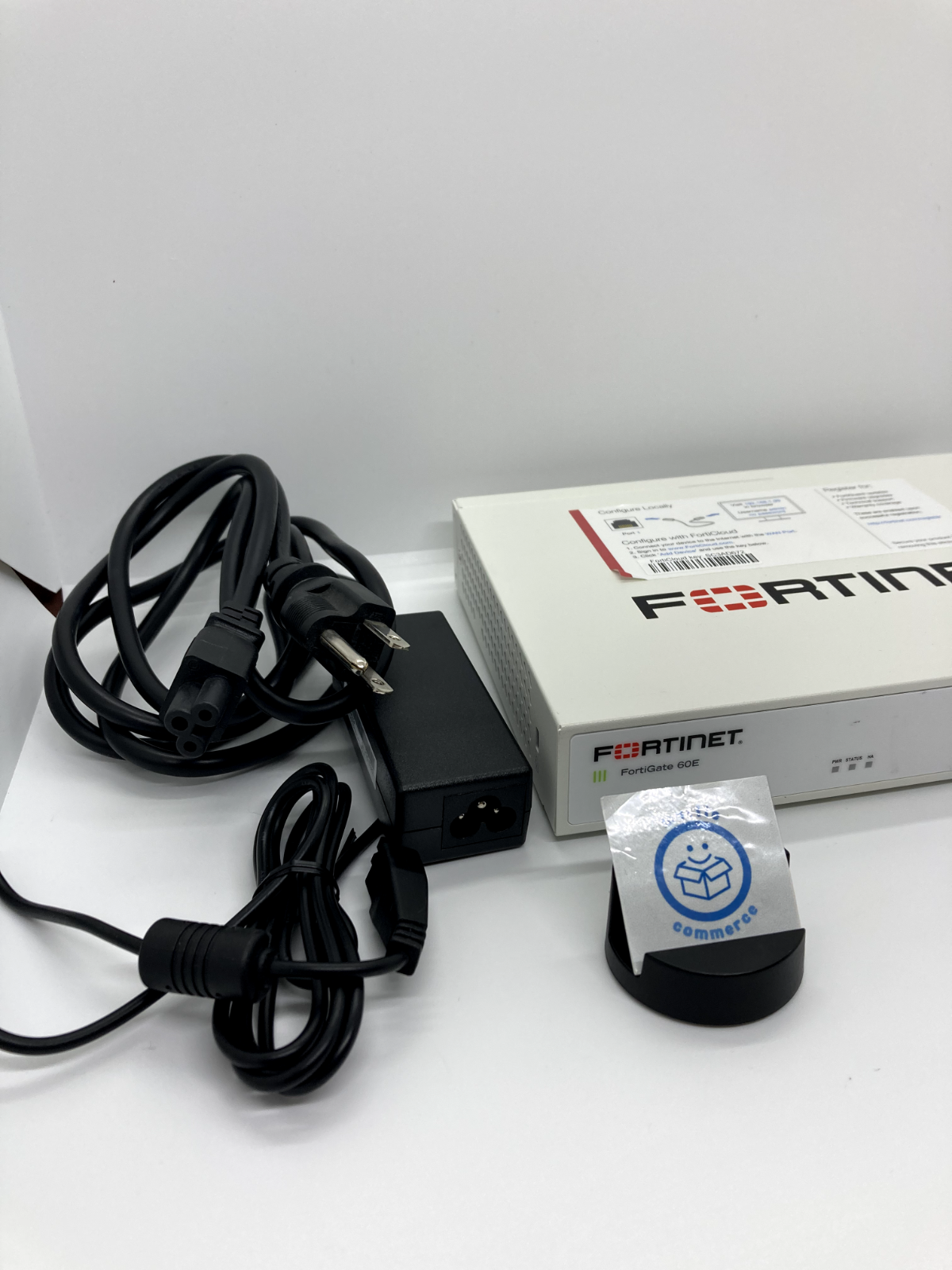 Fortinet Fortigate-60E Network Security Firewall Initialized FG-60E w/Adapter JP