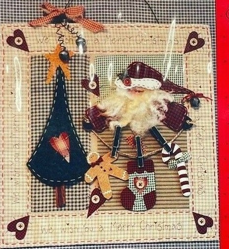 Friends Christmas Wishes Crafting Pattern Vintage 1994 13" x 13"