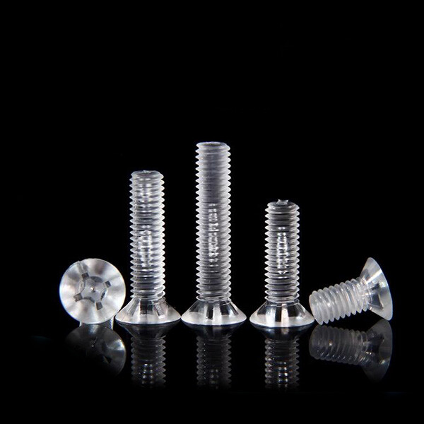 M8 Phillips screw crossed bolt transparent countersunk screws PC nail Acrylic