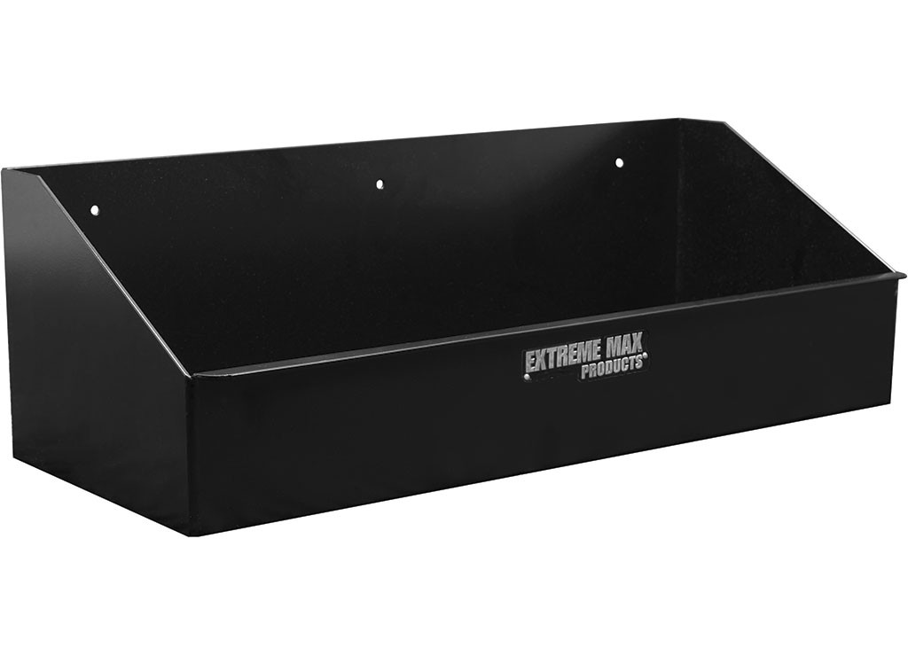 Extreme Max 5001.6165 Wall-Mount Aluminum Aerosol Storage Shelf Organizer Black