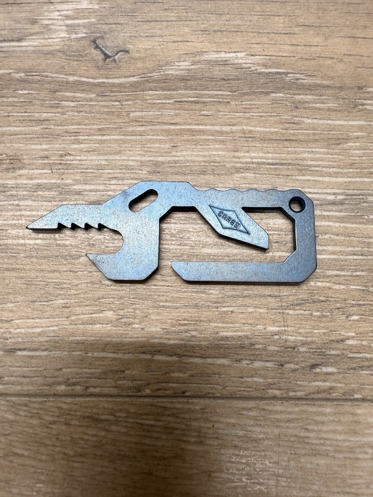 Peter Carey Titanium Bottle Opener Multi-Tool Blue
