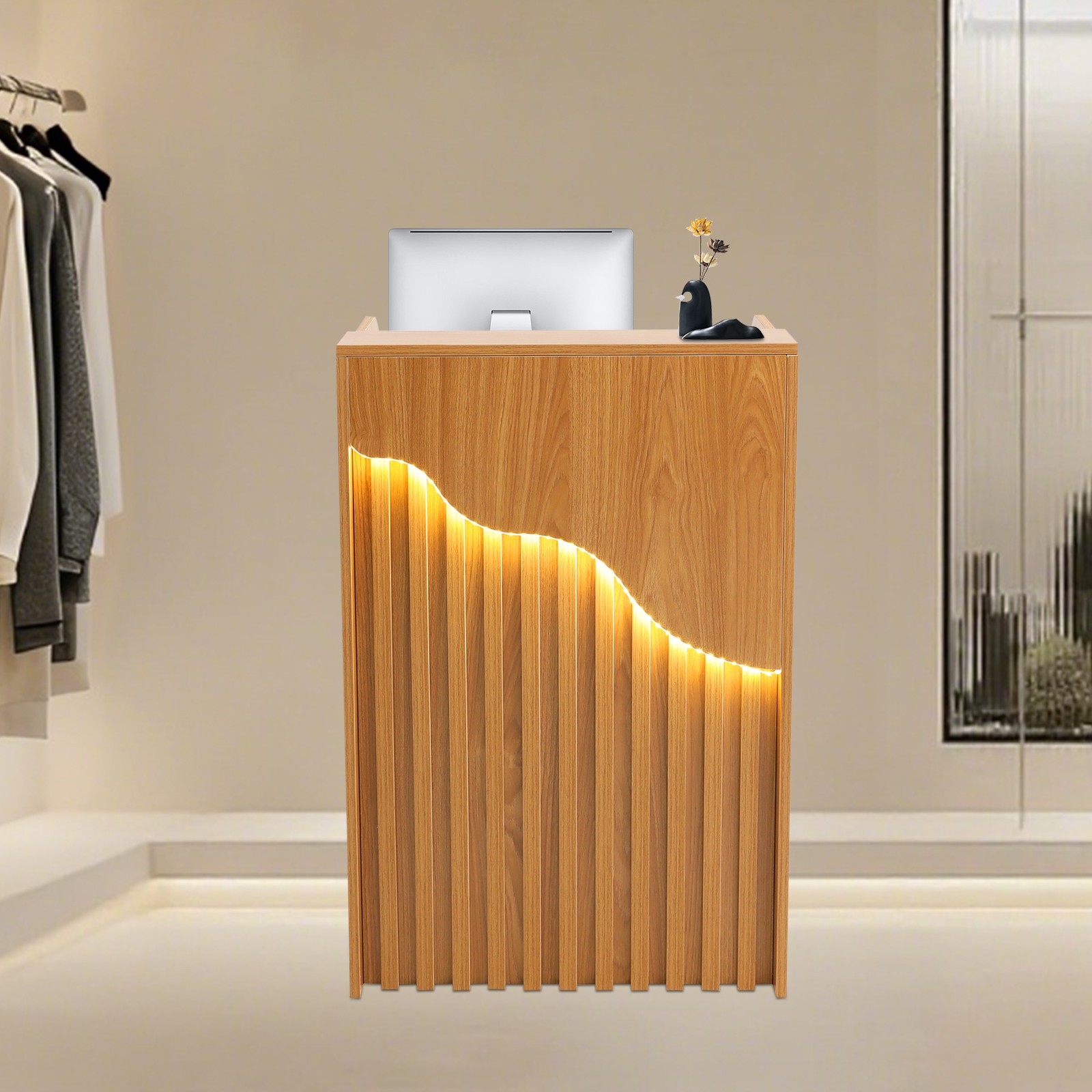 Modern Reception Desk Reception Desk For Checkout Reception Counter 60cm NEW