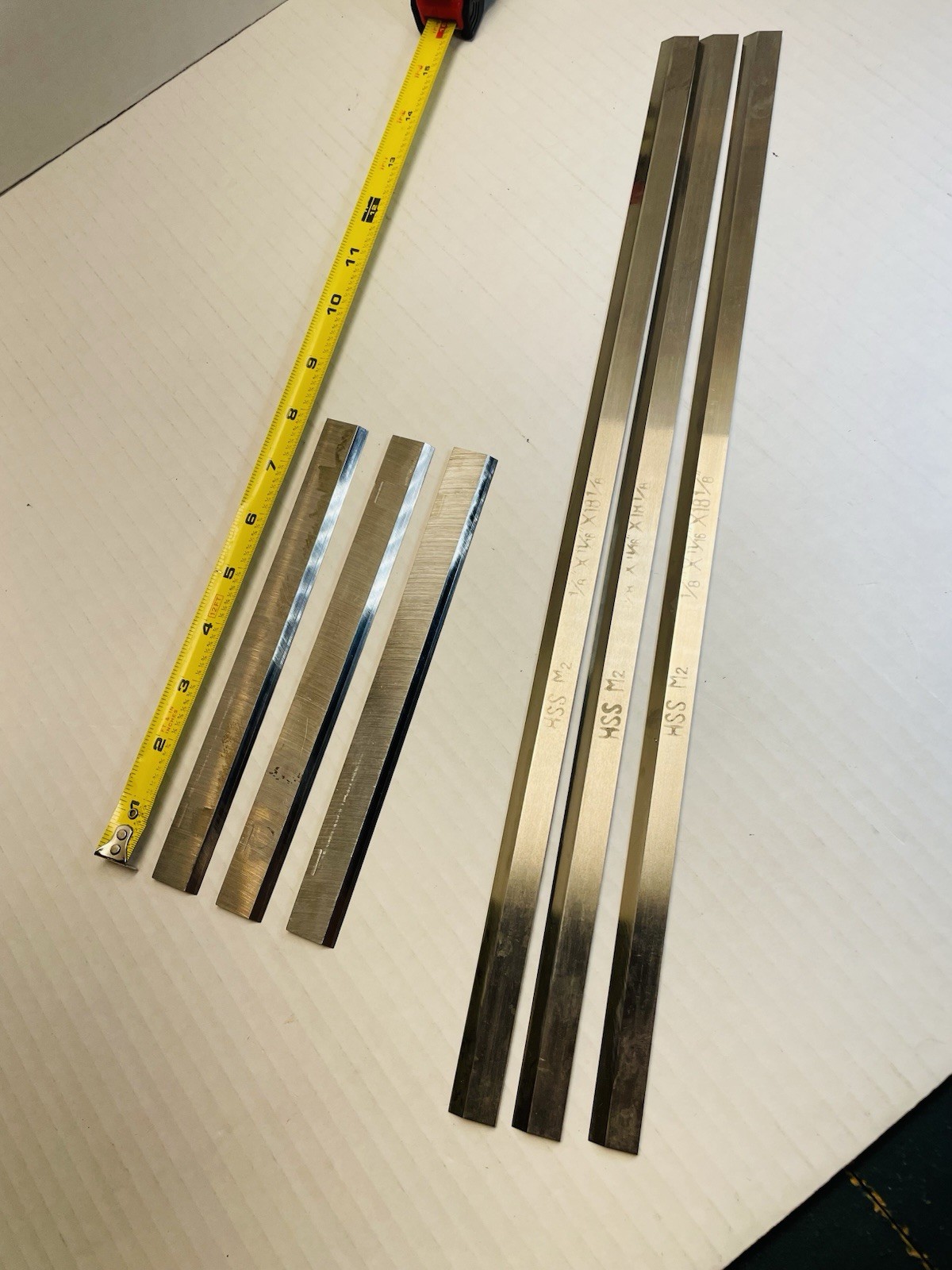 6 New Hss M2 Lathe Cutter Square Tool Bit 1/8”x 11/16”x 18 1/8” & 3 Unknown New