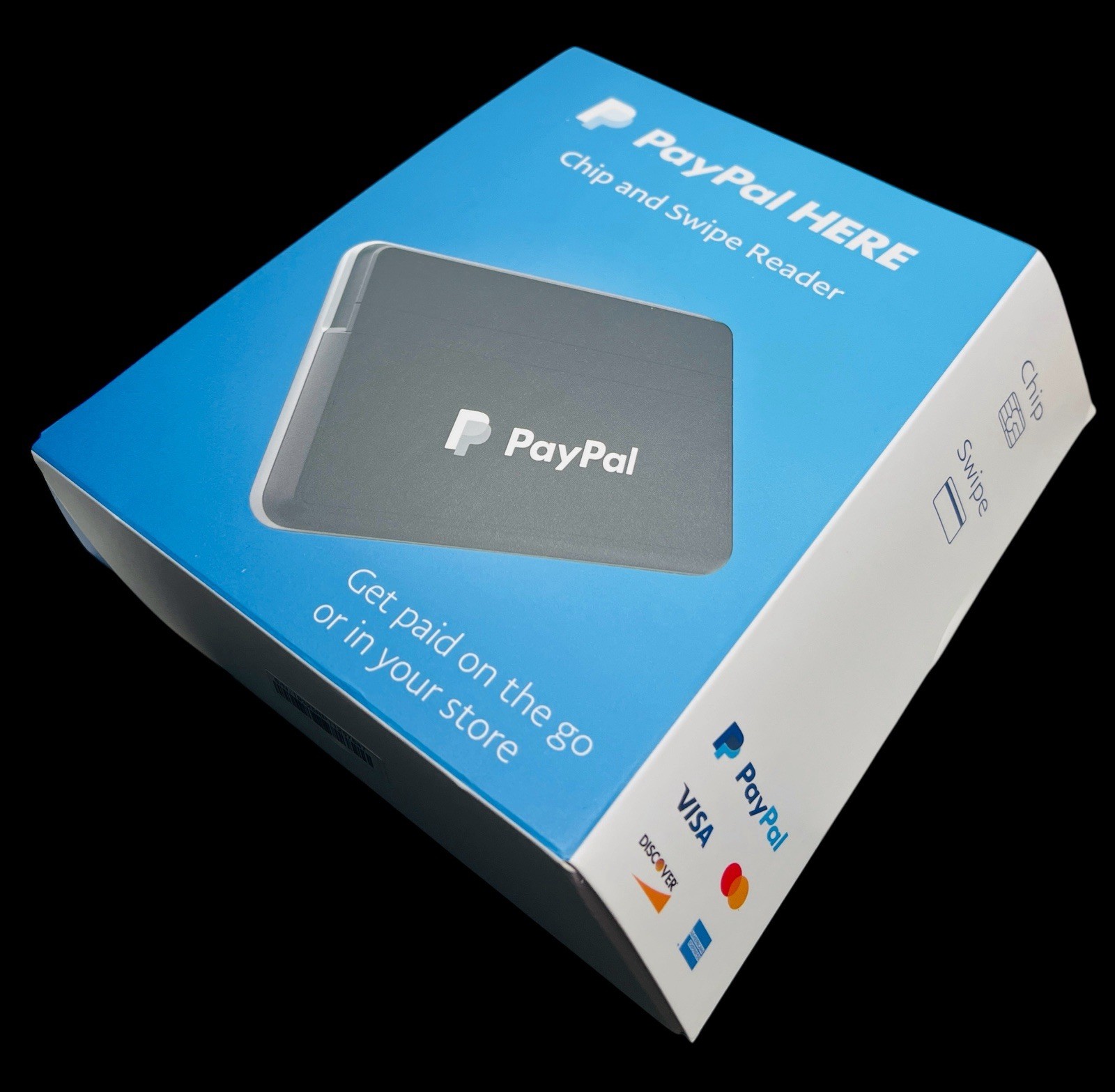 PayPal HERE Chip and Swipe Card Reader, NIB NEW - Never Used Retail Sales Supply