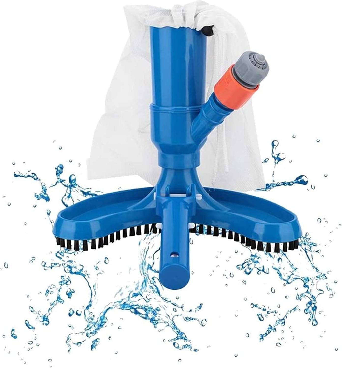 Portable Pool Spa Jet Pool Vacuum Jet Underwater Cleaner with Brushes & Mesh Bag