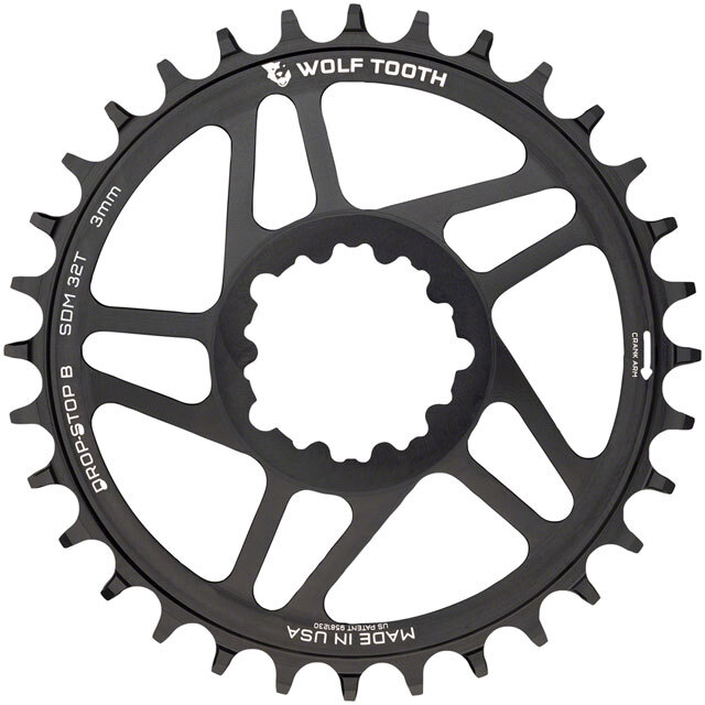 Wolf Tooth Direct Mount Chainring - 32t, SRAM Direct Mount, Drop-Stop B, For SRA