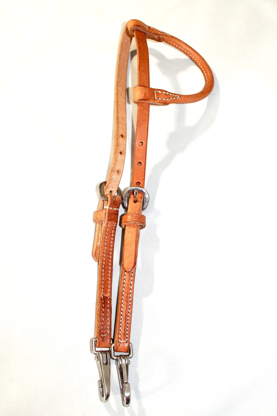 FS Tack Hermann Oak Harness Leather Rolled Sliding One Ear Headstall Snap Ends