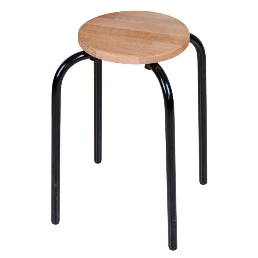 Pinie Beech Stool with Steel Base Bench4