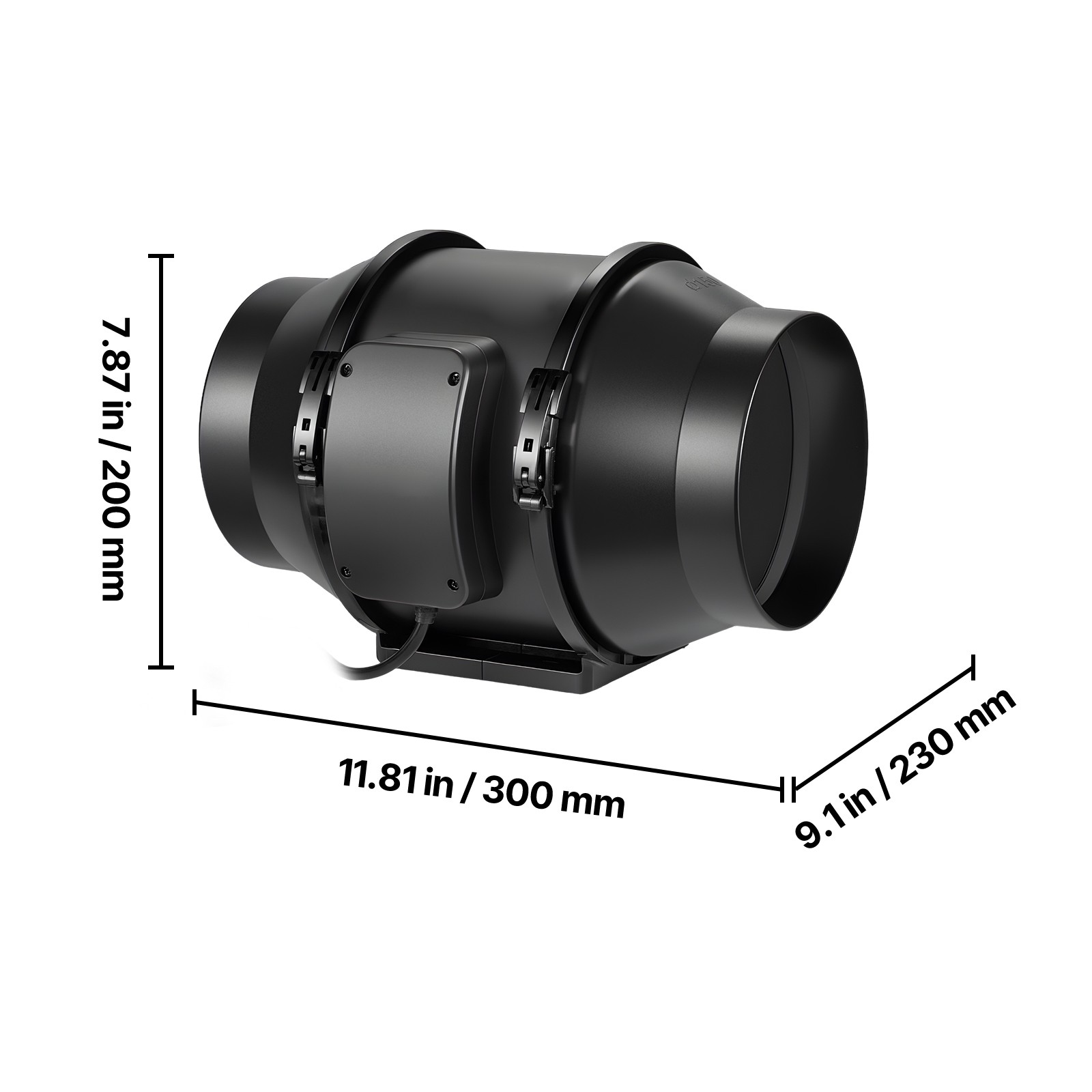 Uimoso 6-Inch Inline Duct Fan with Filter and Adjustable Speed Controller