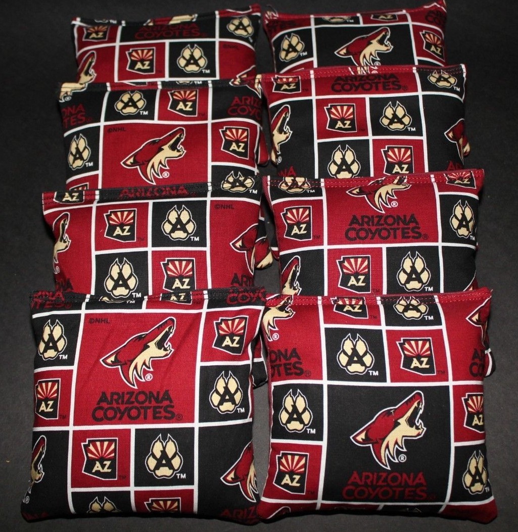 ARIZONA COYOTES Bean Bags 8 ACA Regulation Toss Bags NHL Hockey Fans Gift