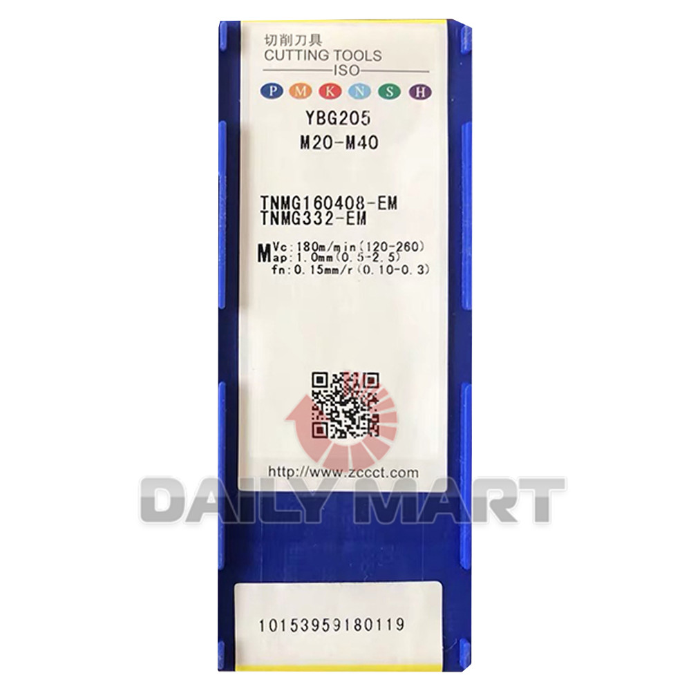 10PCS/New In Box ZCCCT TNMG160408-EM YBG205 CNC Blade