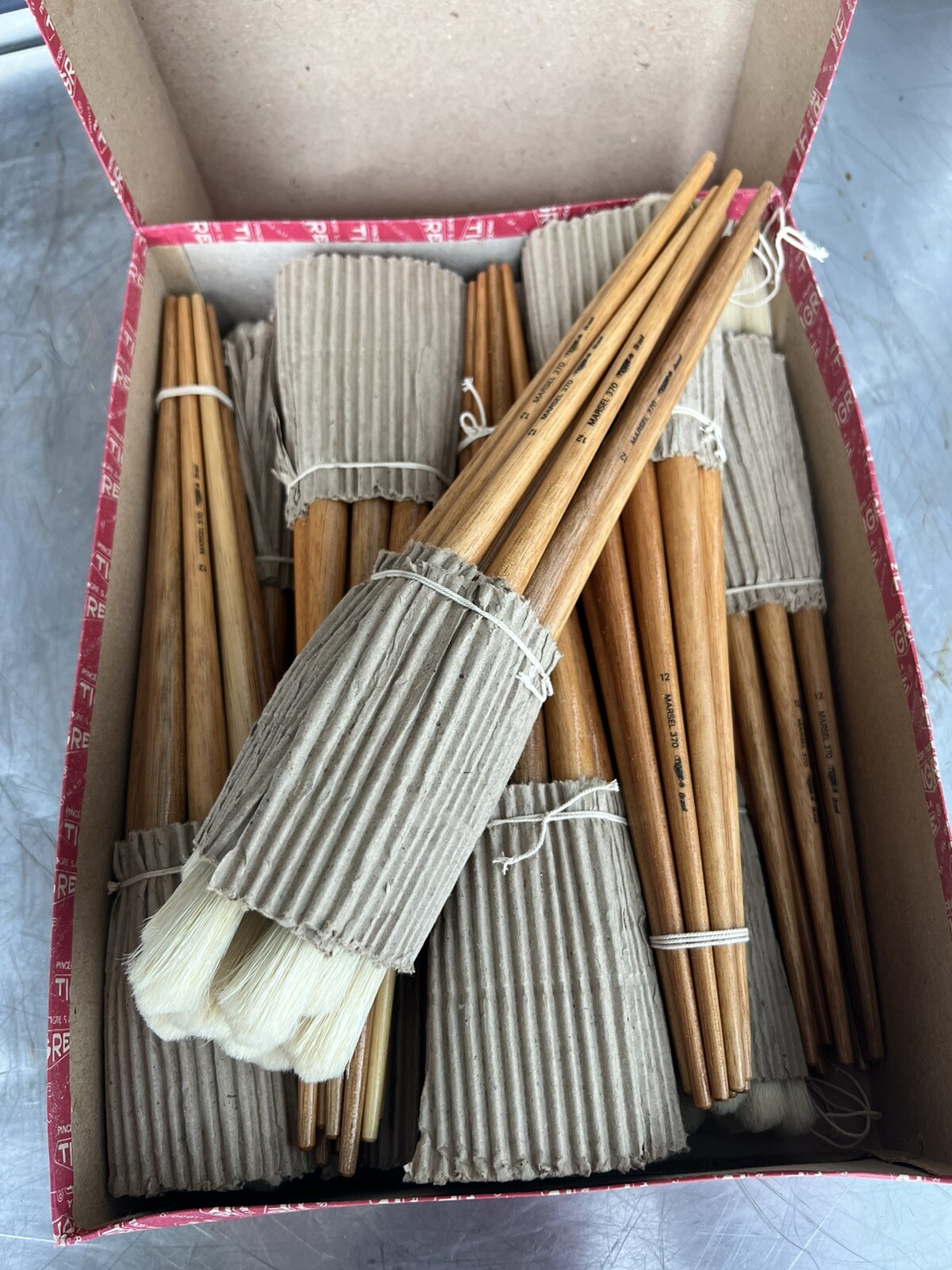 (12) Marsel Tigre Professional Artist Paint Brushes Model 370 Size 12 NEW Dozen