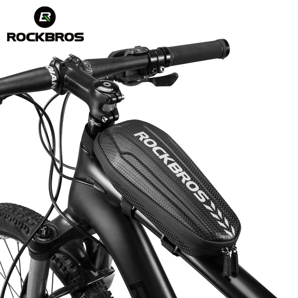 ROCKBROS Universal Scooter Bag,EVA Hard Shell Handlebar Front Bag Waterproof