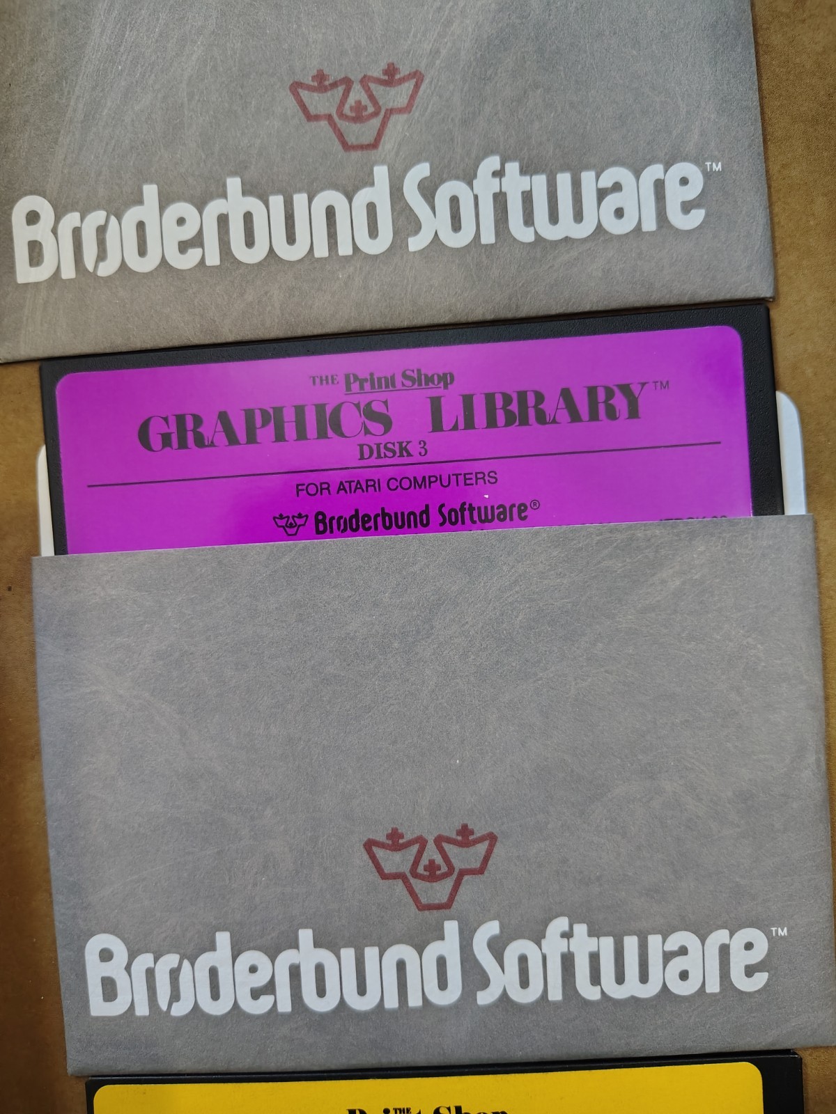The Print Shop Companion Graphics Library Disk 2 Disk 3 Atari Computer Software