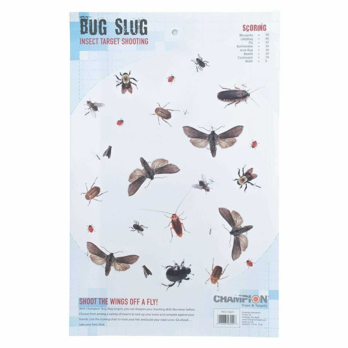Champion 11x17 Bug Slug Paper Targets with Scoring System 25 PACK