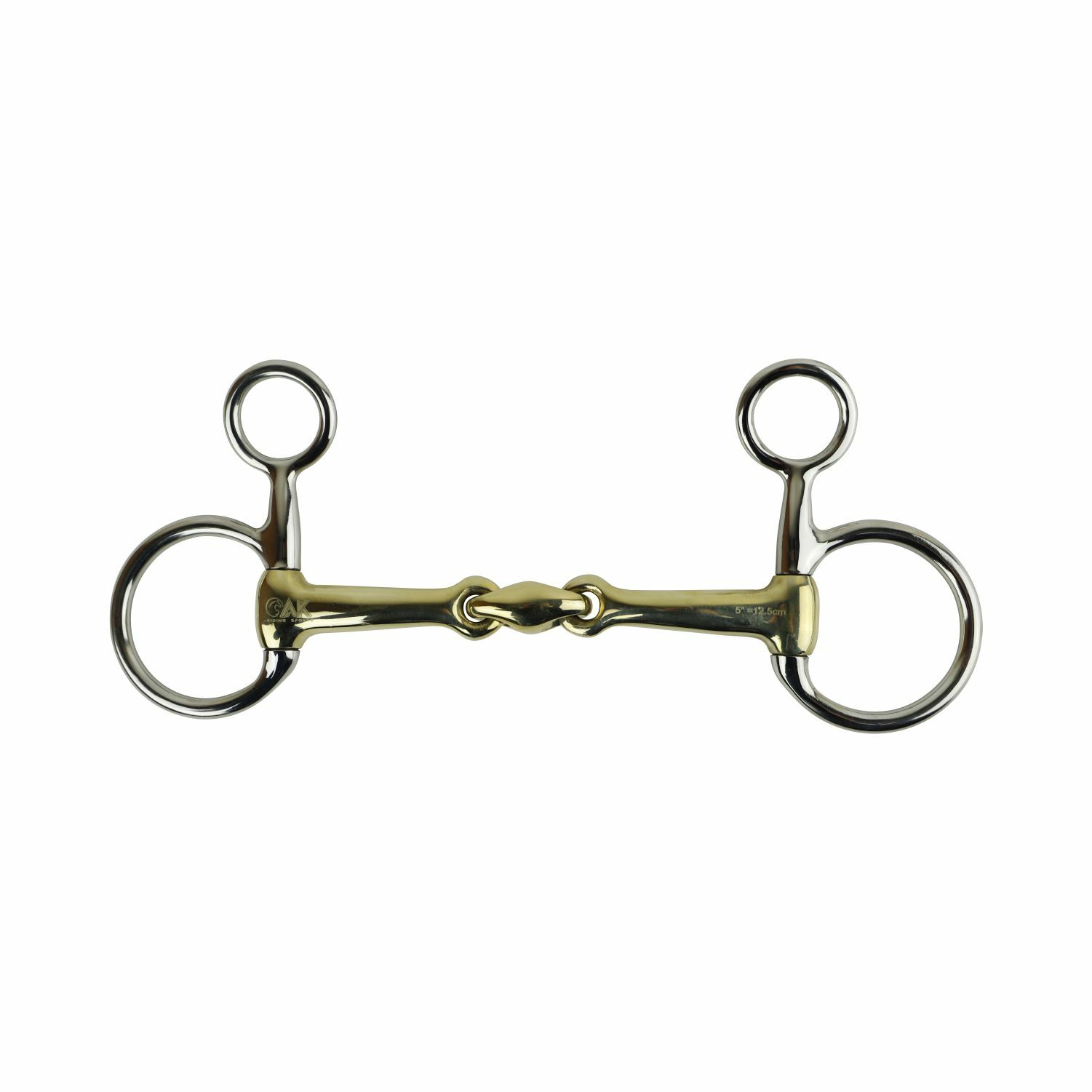 AK Hanging Cheek Baucher Horse Riding Bit with Lozenge in German Silver