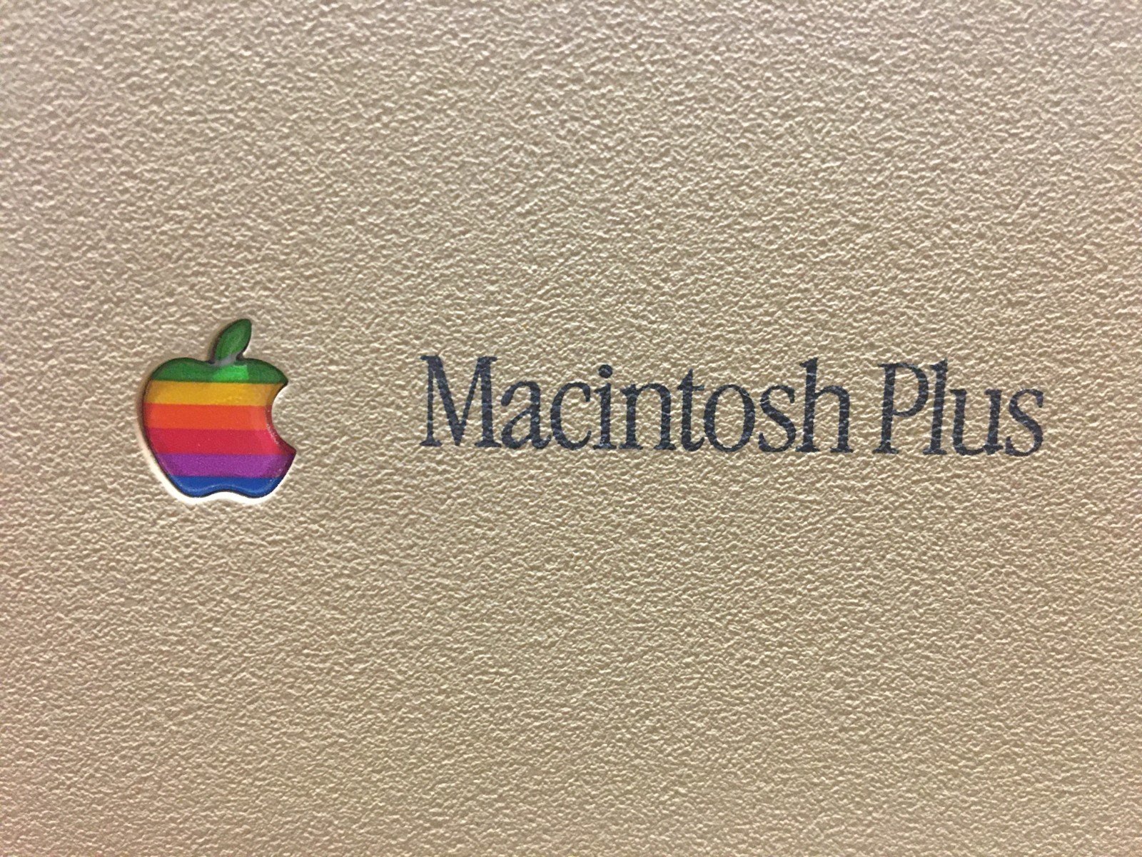 Macintosh Plus.  BlueSCSI.   4mb.  Clear Screen.  Recapped