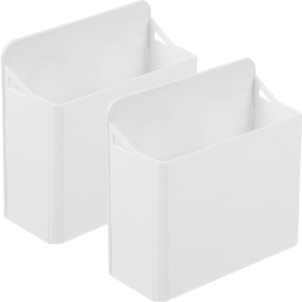 2 Pcs White Board with Suction Cups Pen Storage Holders Pencil & Cute