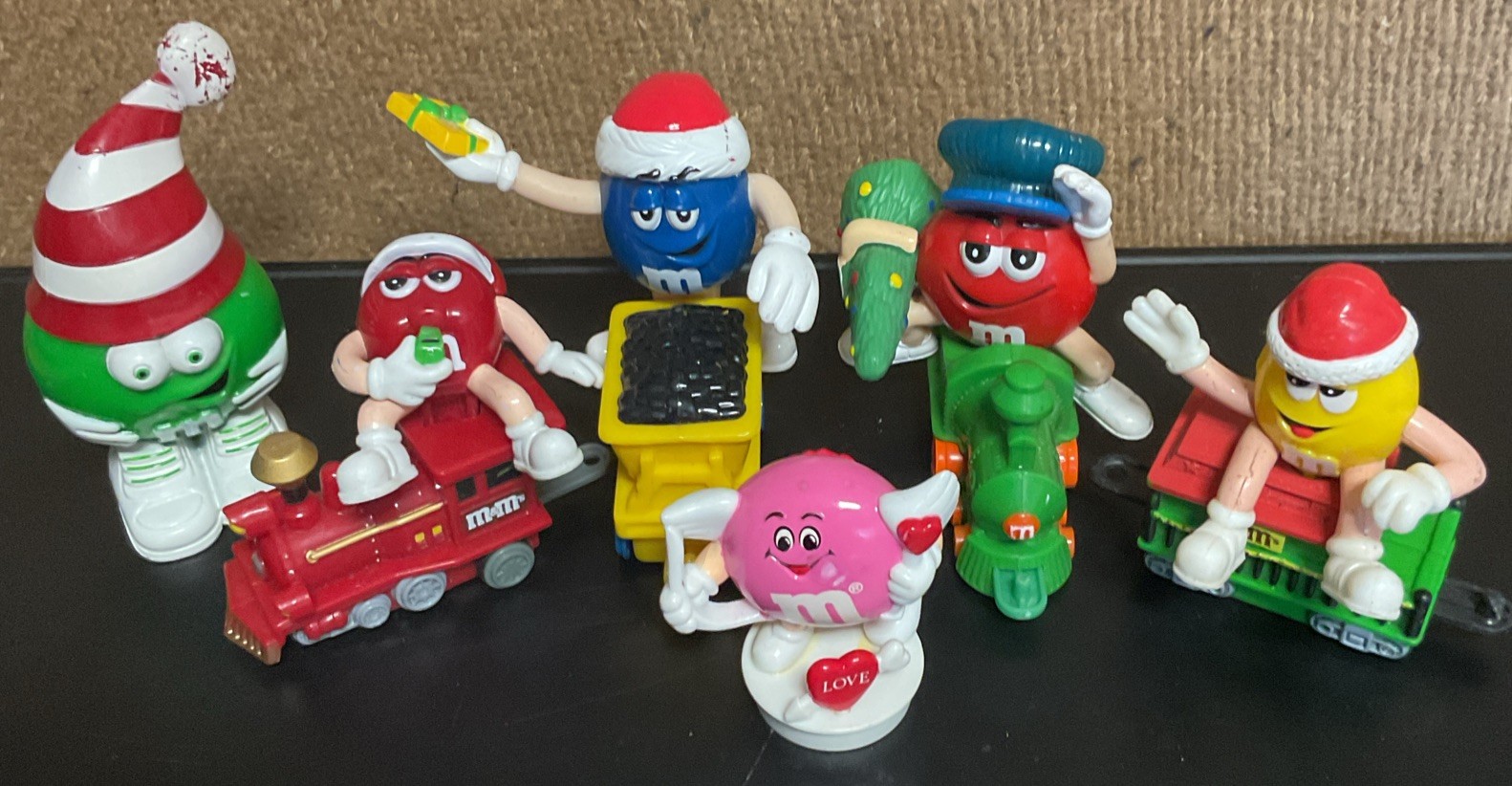 Lot Of 6 M And M Christmas Trains And Toys