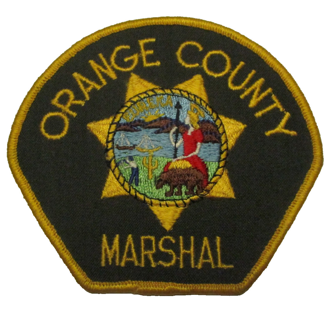 vintage 1978 era Orange County Marshal California Gauze Back Twill Police Patch