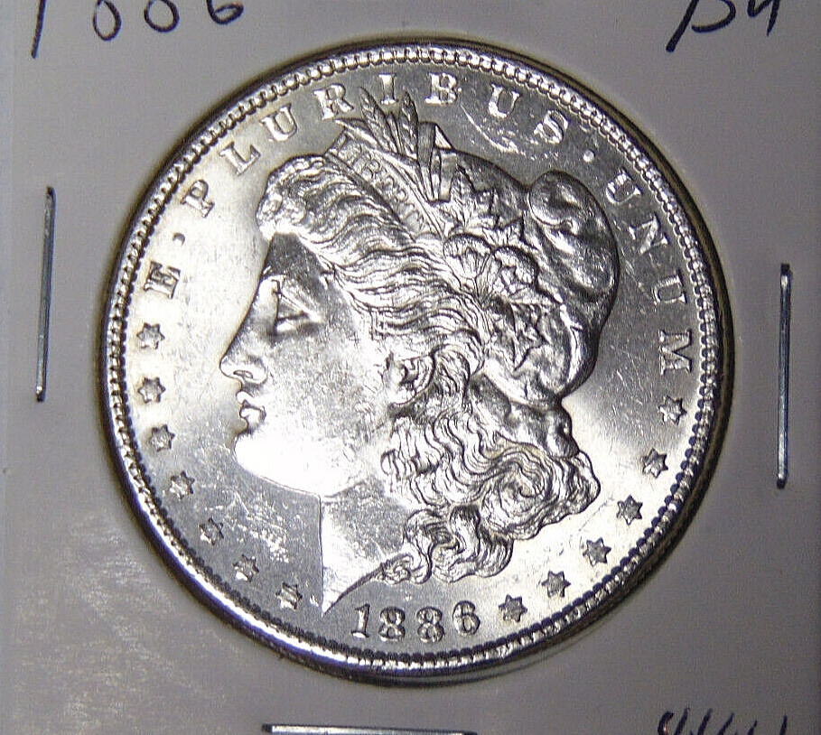 BU 1886-P Morgan Silver Dollar Uncirculated Detail Philadelphia Mint (42424)