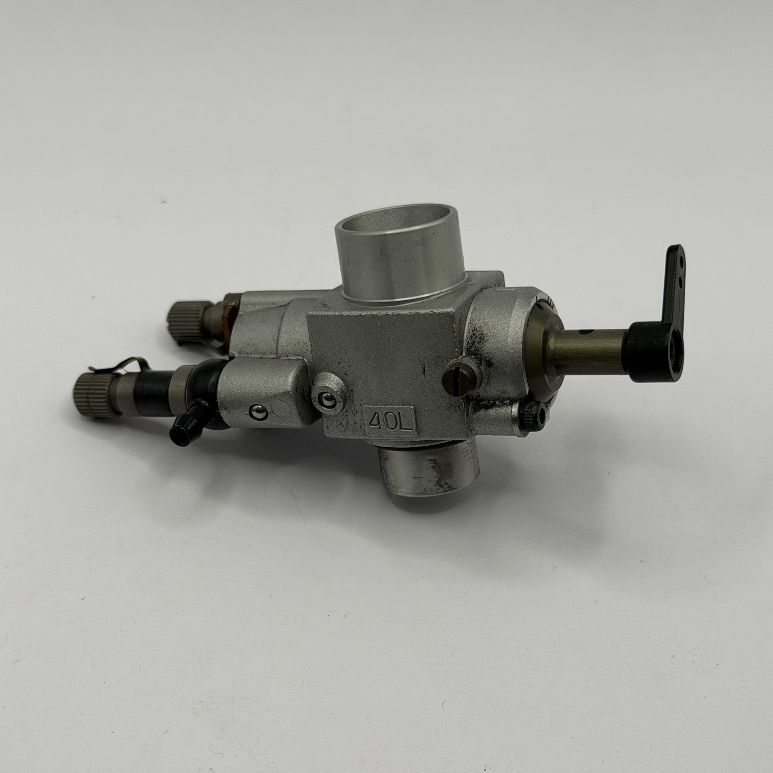 OS 40L Carbeurator Inc. Backplate - RC Nitro Heli Engine OS55HZ Hyper