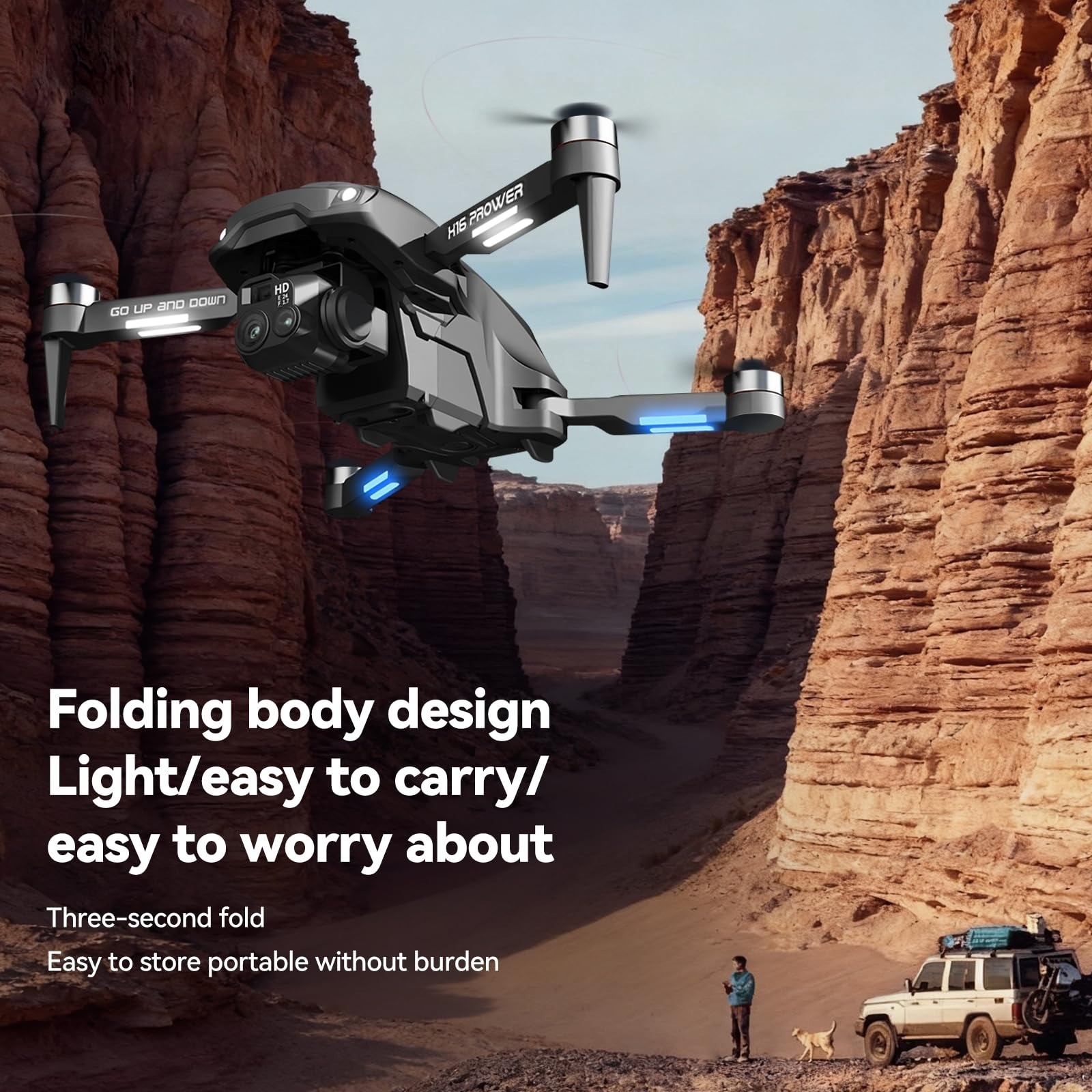 4K Foldable Drone with Obstacle Avoidance | TODAMU H16 Prowler