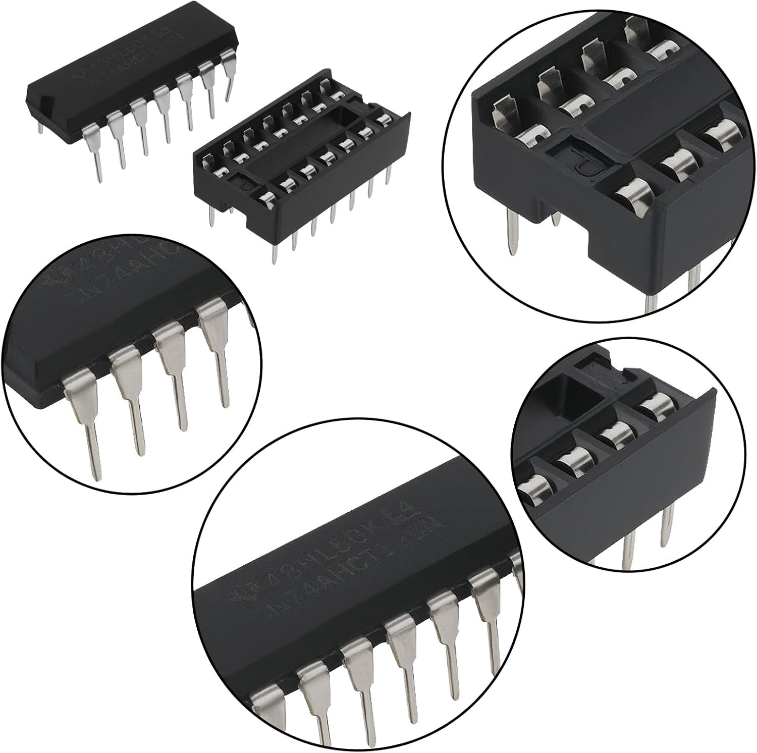 5 Sets SN74AHCT125N Quad Bus Buffer Three State Outputs Chips Sockets Digital