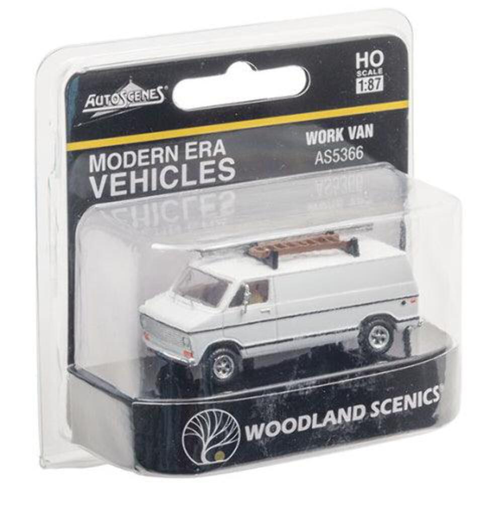 Woodland Scenics AS5366 HO Scale Work Van - White New