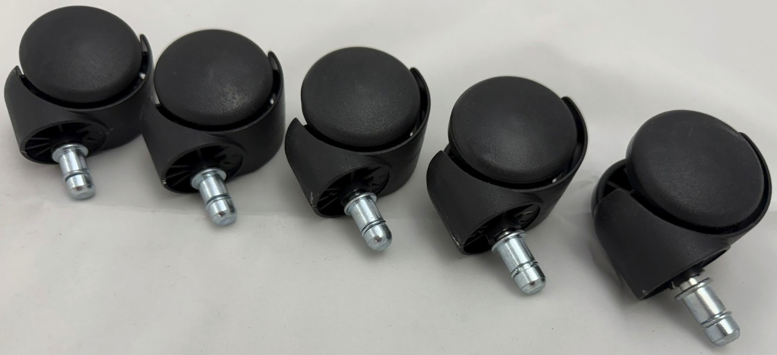 o'o'o . Set of 5 . . CHAIR Caster WHEELS . . 2 inch . . Dual Wheel . . Swivel