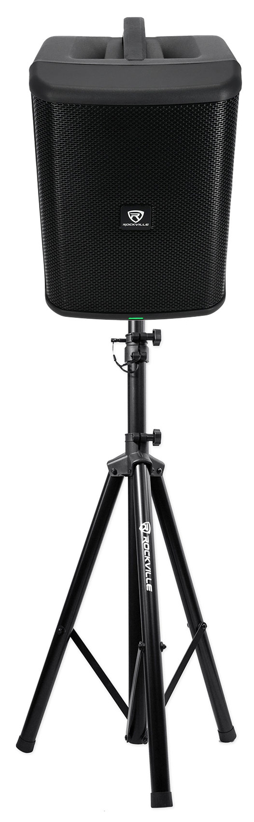Rockville TITAN ONE PRO Battery Powered Live Performance 8" PA Speaker+Stand