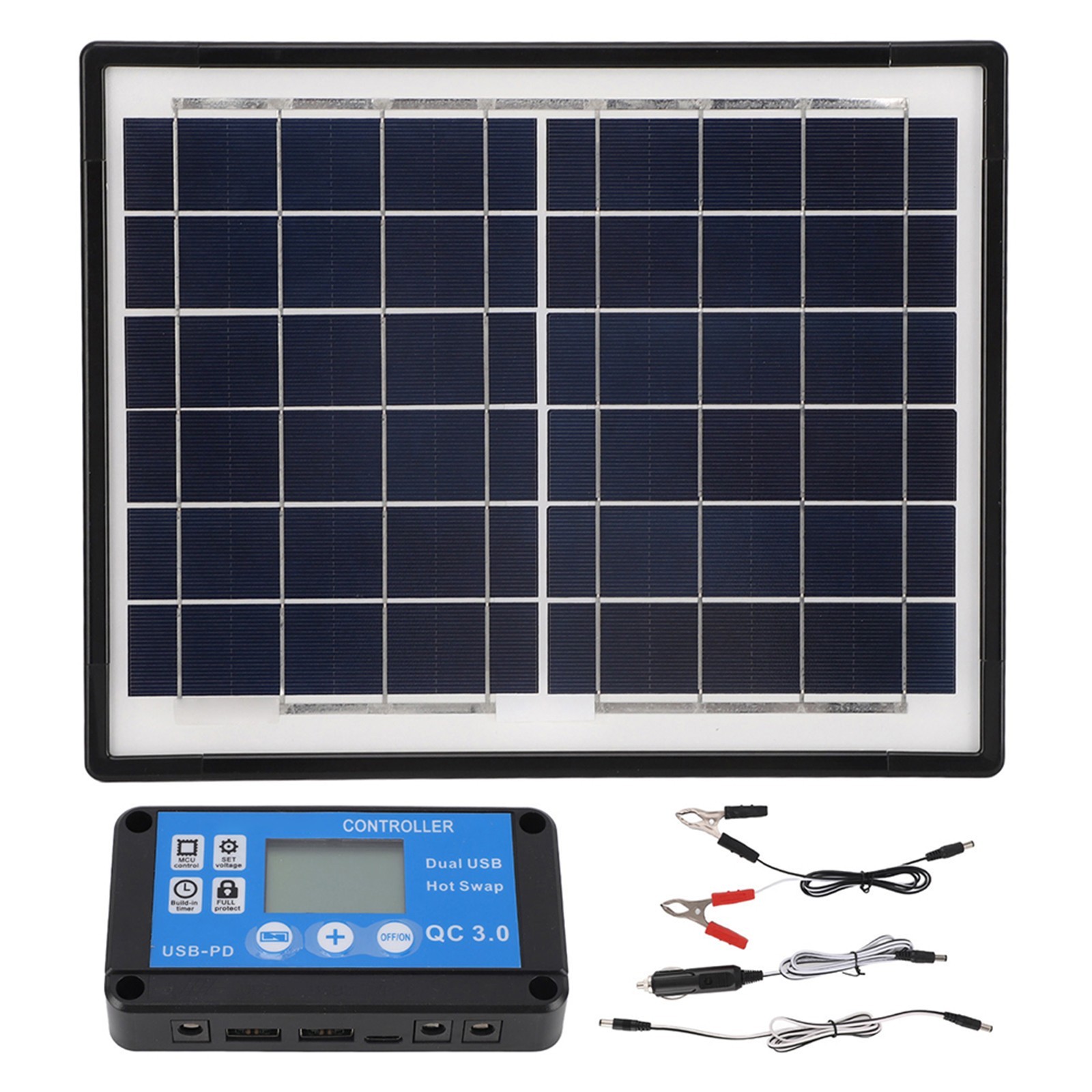 20W 6V Solar Panel for Efficient Off-Grid For RV Boat Motorcycle