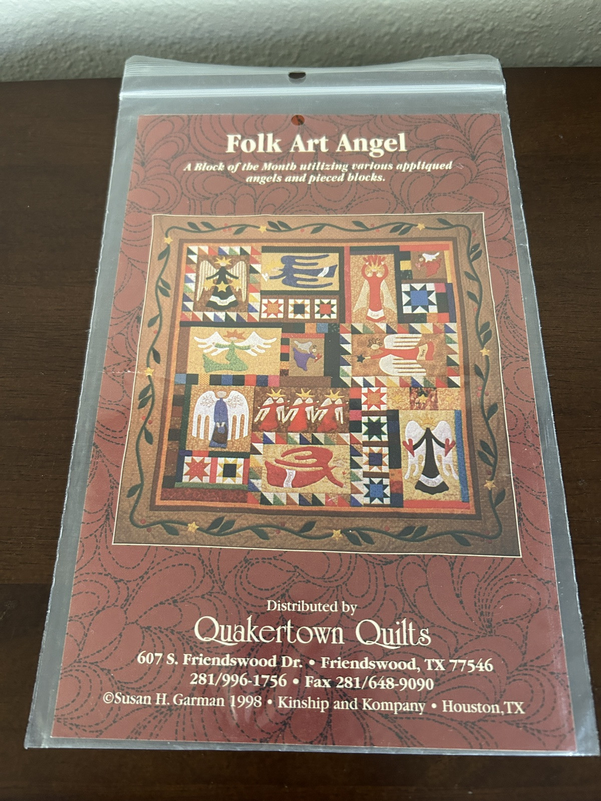 Quakertown Quilts Block of the Month Folk Art Angel Block One-The Peace Angel